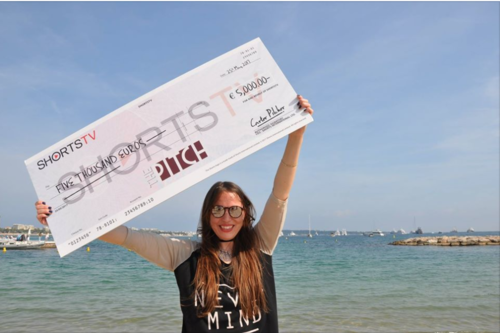 Kyla wins a prize at Cannes